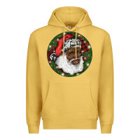 Antique Gold African American Santa Christmas Premium Hoodie - RanaPortraitStore