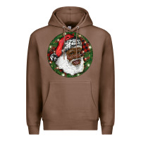 Chestnut African American Santa Christmas Premium Hoodie - RanaPortraitStore