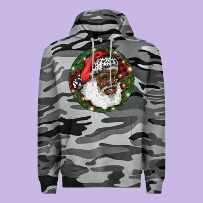 Premium Hoodie African American Santa Christmas