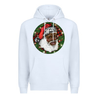 White African American Santa Christmas Premium Hoodie - RanaPortraitStore