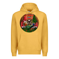Mustard Baby Cow Christmas Premium Hoodie - RanaPortraitStore