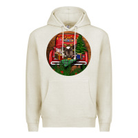 Oatmeal Heather Baby Cow Christmas Premium Hoodie - RanaPortraitStore