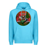 Ocean Blue Baby Cow Christmas Premium Hoodie - RanaPortraitStore