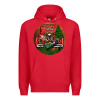Red Baby Cow Christmas Premium Hoodie - RanaPortraitStore