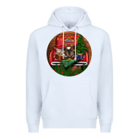 White Baby Cow Christmas Premium Hoodie - RanaPortraitStore