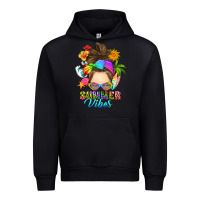 Black messy bun summer vibes Urban Hoodie - RanaPortraitStore
