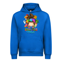 Cobalt messy bun summer vibes Urban Hoodie - RanaPortraitStore