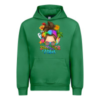 Emerald messy bun summer vibes Urban Hoodie - RanaPortraitStore