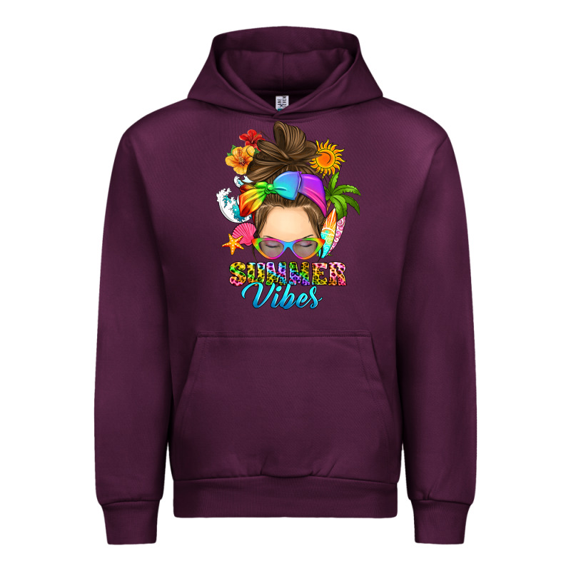 Messy Bun Summer Vibes Urban Hoodie by RanaPortraitStore | Teevron