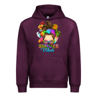 Mauve Wine messy bun summer vibes Urban Hoodie - RanaPortraitStore