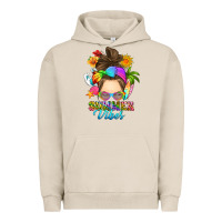 Pigment French Oak messy bun summer vibes Urban Hoodie - RanaPortraitStore