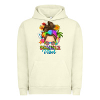 Pigment Pistachio messy bun summer vibes Urban Hoodie - RanaPortraitStore