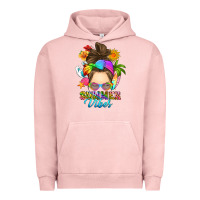 Pigment Salmon messy bun summer vibes Urban Hoodie - RanaPortraitStore