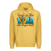 Antique Gold trust in the lord with all your heart Premium Hoodie - texasbilliewilder