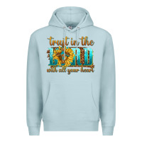 Blue Mist trust in the lord with all your heart Premium Hoodie - texasbilliewilder