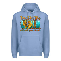 Colony Blue trust in the lord with all your heart Premium Hoodie - texasbilliewilder