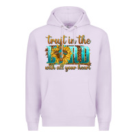 Lilac trust in the lord with all your heart Premium Hoodie - texasbilliewilder