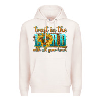 Pale Pink trust in the lord with all your heart Premium Hoodie - texasbilliewilder