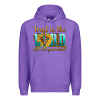 Purple trust in the lord with all your heart Premium Hoodie - texasbilliewilder