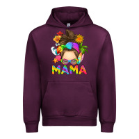 Mauve Wine messy bun mama summer Urban Hoodie - RanaPortraitStore