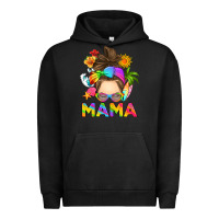 Pigment Black messy bun mama summer Urban Hoodie - RanaPortraitStore