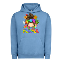 Pigment Pebble Blue messy bun mama summer Urban Hoodie - RanaPortraitStore