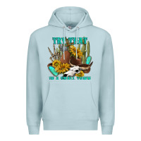 Blue Mist try that in a small town Premium Hoodie - texasbilliewilder