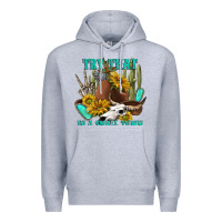 Heather Grey try that in a small town Premium Hoodie - texasbilliewilder