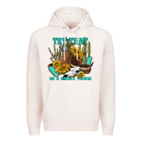 Pale Pink try that in a small town Premium Hoodie - texasbilliewilder