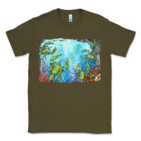 Army Green lobster background Classic Tee - BarkalooDesign