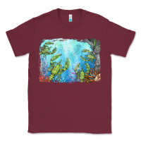 Burgundy lobster background Classic Tee - BarkalooDesign