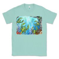 Seafoam lobster background Classic Tee - BarkalooDesign