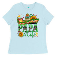 Baby Blue papa cito with sunflowers and sombrero Ladies Tee - Artiststas