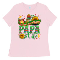 Bubblegum Pink papa cito with sunflowers and sombrero Ladies Tee - Artiststas