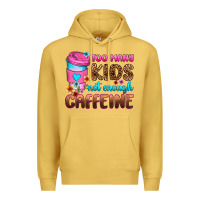 Antique Gold too many kids not enough caffeine Premium Hoodie - Zillion Design Studio