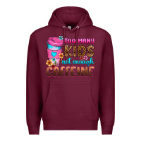 Burgundy too many kids not enough caffeine Premium Hoodie - Zillion Design Studio