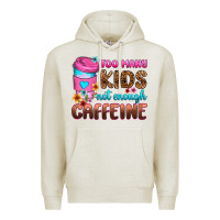 Oatmeal Heather too many kids not enough caffeine Premium Hoodie - Zillion Design Studio