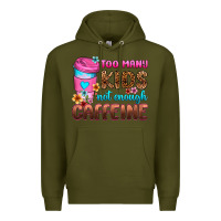 Army Green too many kids not enough caffeine Premium Hoodie - Zillion Design Studio