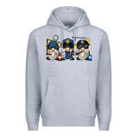 Heather Grey police gnomes Premium Hoodie - Zillion Design Studio