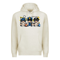 Oatmeal Heather police gnomes Premium Hoodie - Zillion Design Studio