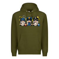 Army Green police gnomes Premium Hoodie - Zillion Design Studio