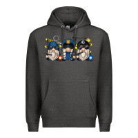 Charcoal Heather police gnomes Premium Hoodie - Zillion Design Studio