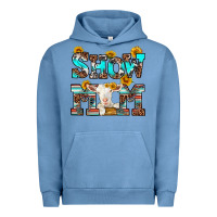 Pigment Pebble Blue show mom goat Urban Hoodie - RanaPortraitStore