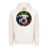 Pale Pink Baby Cow Christmas Premium Hoodie - RanaPortraitStore