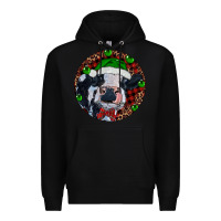 Black Baby Cow Christmas Premium Hoodie - RanaPortraitStore