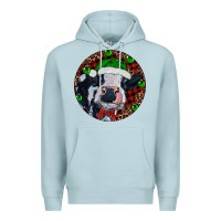 Blue Mist Baby Cow Christmas Premium Hoodie - RanaPortraitStore