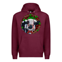 Burgundy Baby Cow Christmas Premium Hoodie - RanaPortraitStore