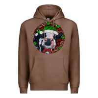 Chestnut Baby Cow Christmas Premium Hoodie - RanaPortraitStore