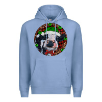 Colony Blue Baby Cow Christmas Premium Hoodie - RanaPortraitStore