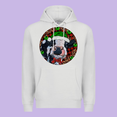 Premium Hoodie Baby Cow Christmas